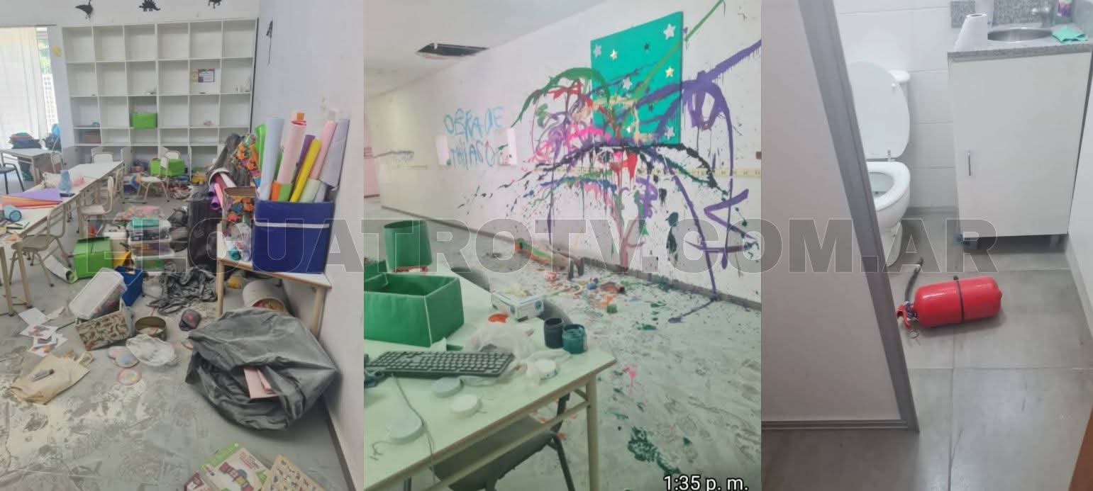 Robo y destrozos en el Jardín de Infantes Nº 932 en Tristán Suárez