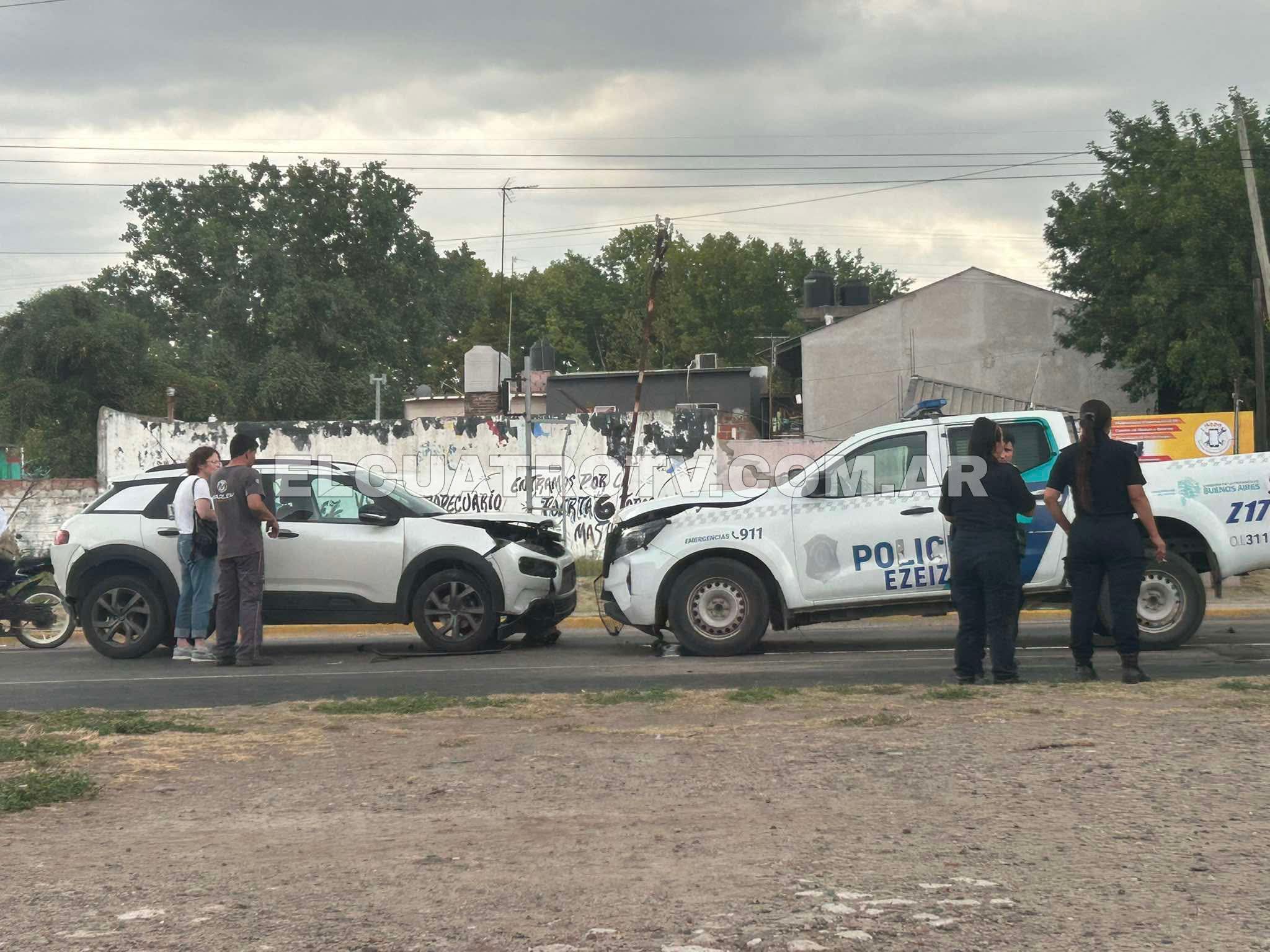 Choque múltiple en La Unión: un patrullero y tres autos involucrados en la Ruta 205