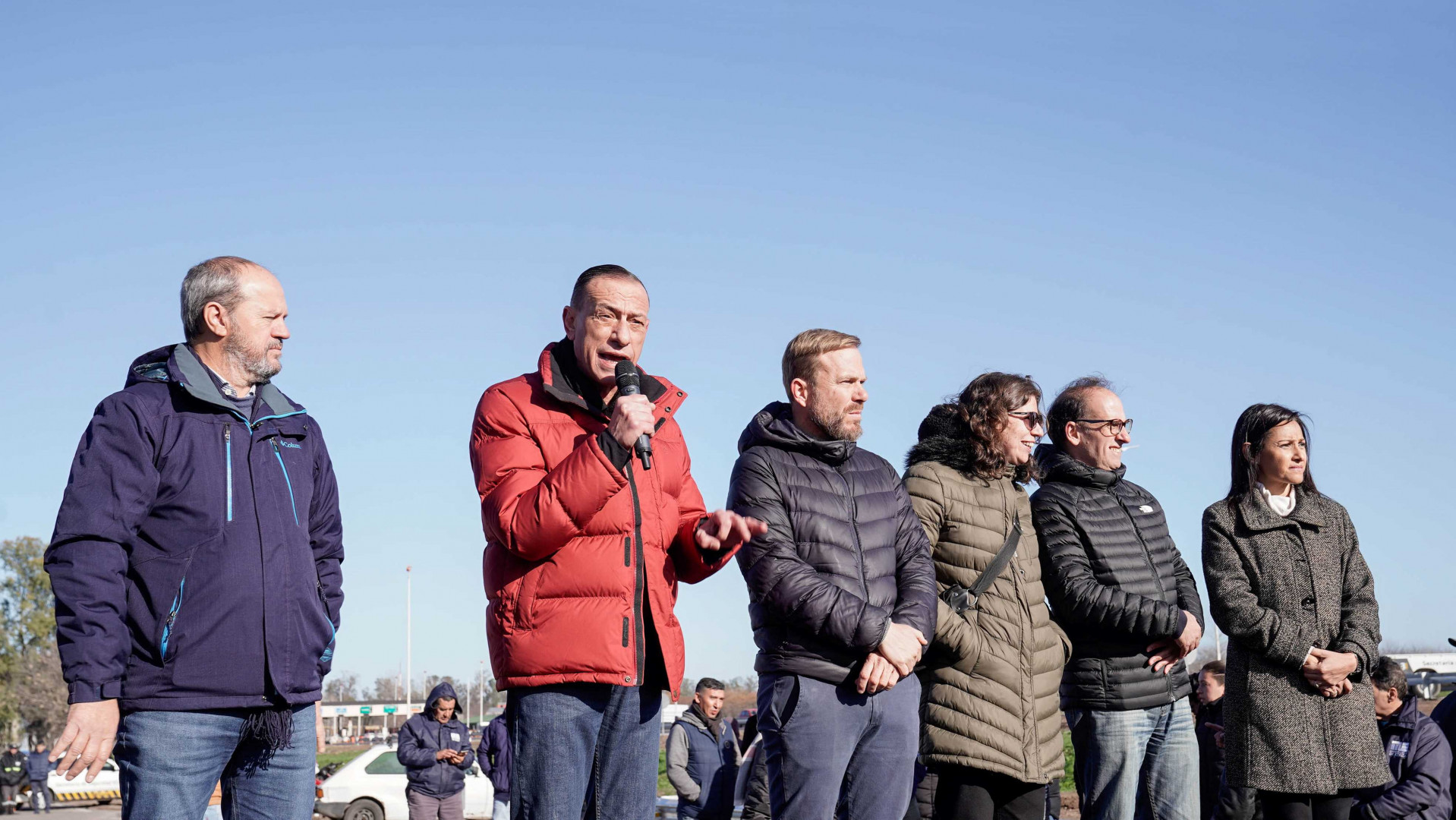 Inauguró una serie de obras en la Autopista Ezeiza-Cañuelas