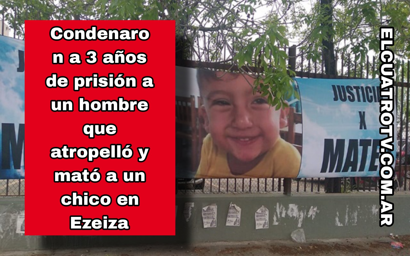 Condenaron a 3 años de prisión a un hombre que atropelló y mató a un chico en Ezeiza