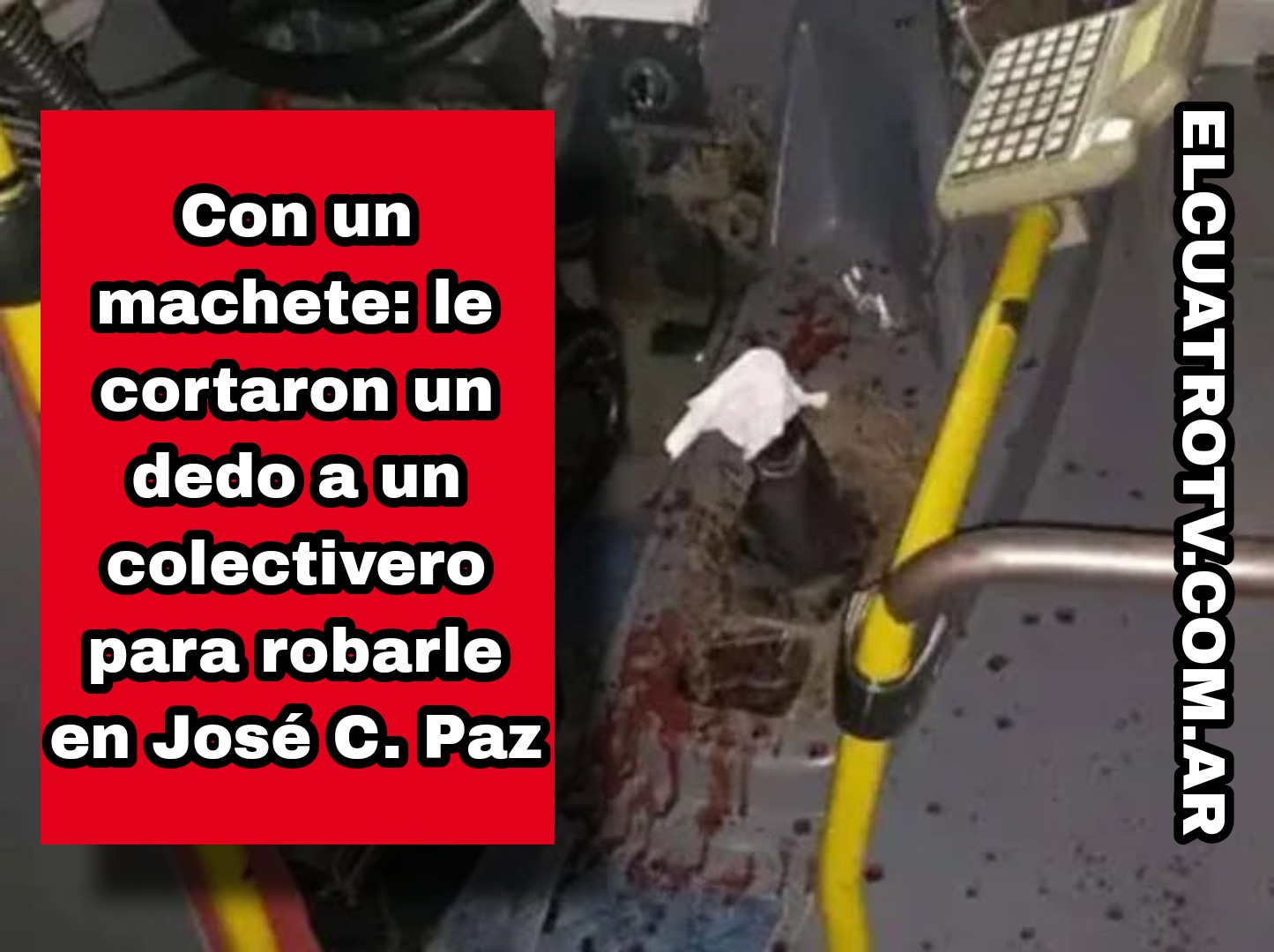 Con un machete: le cortaron un dedo a un colectivero para robarle en José C. Paz