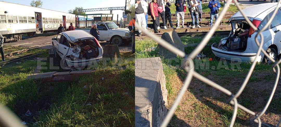 Accidente en la barrera de la trocha en limite con Ezeiza y La Unión