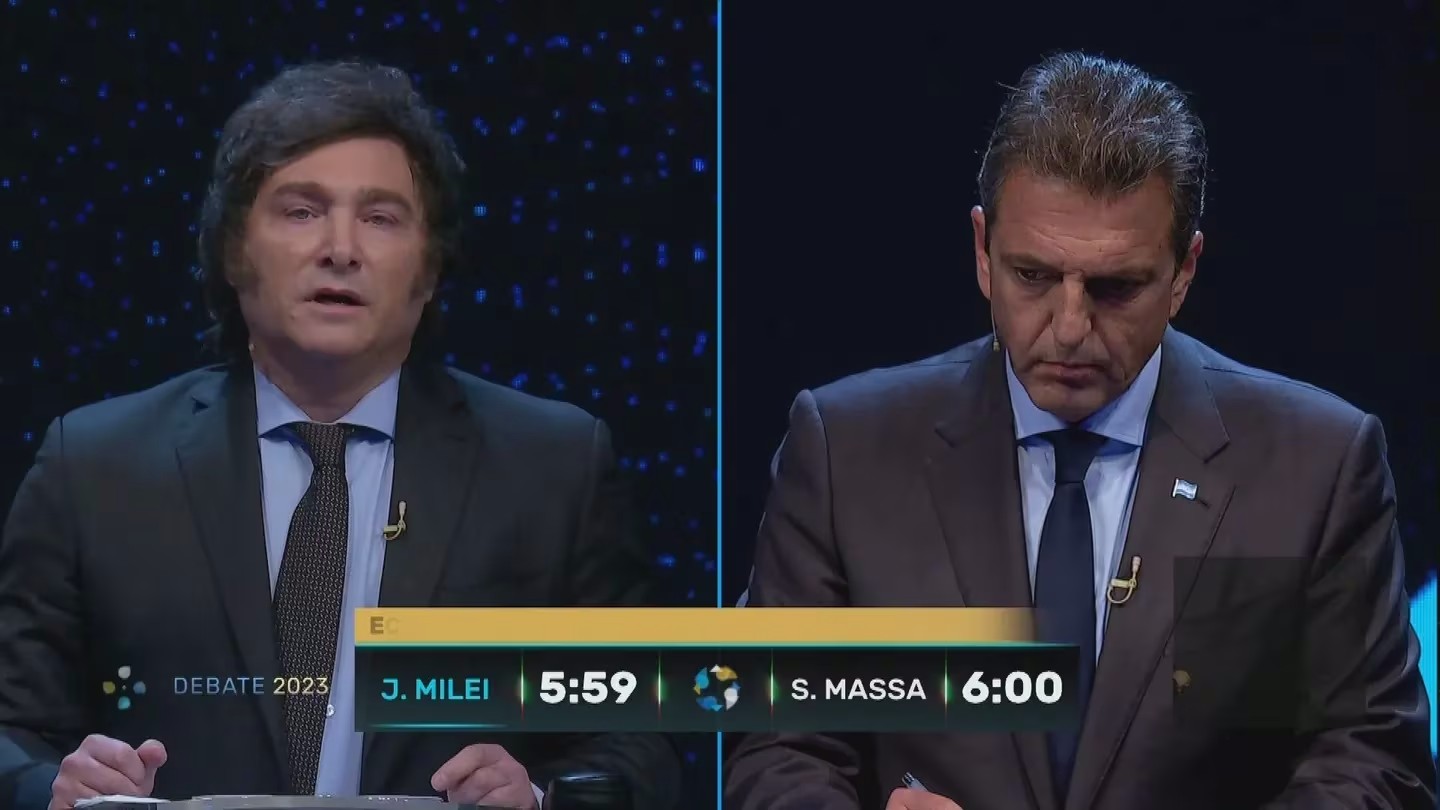 Cruce caliente en el debate entre Milei y Massa: del “cáncer de la inflación” a “no te pongas agresivo”