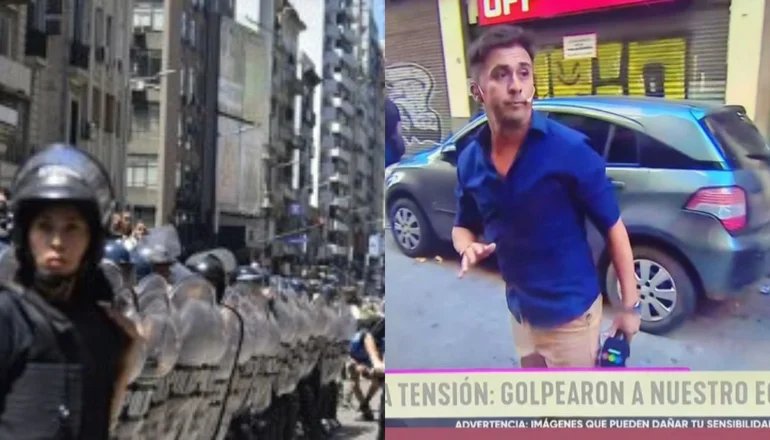 Preocupación en Telefe: un periodista fue reprimido por la policía