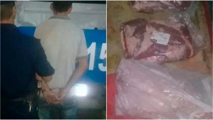 Con las manos en las chuletas: un carnicero atrapó y retuvo a un ladrón dentro de su comercio