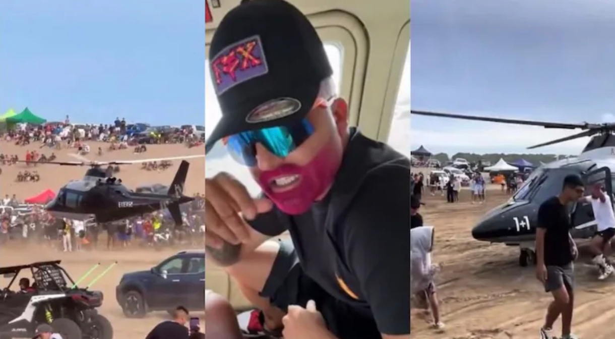 Un cantante llegó en helicóptero a una playa de Pinamar, lo denunciaron y le sacaron la licencia al piloto