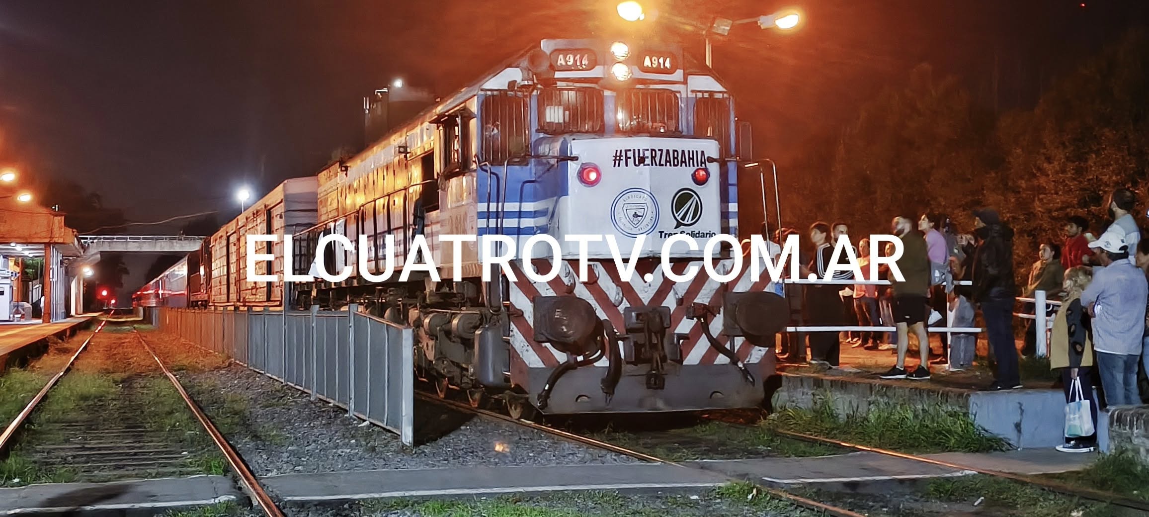 Tren Solidario colaboró con más de 200 toneladas de donaciones paro en la estación de Cañuelas para ir a rumbo a Bahía Blanca