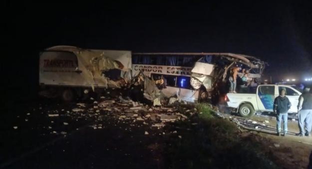Tragedia en la Ruta 3: cuatro muertos y varios heridos tras un choque entre un micro y un camión