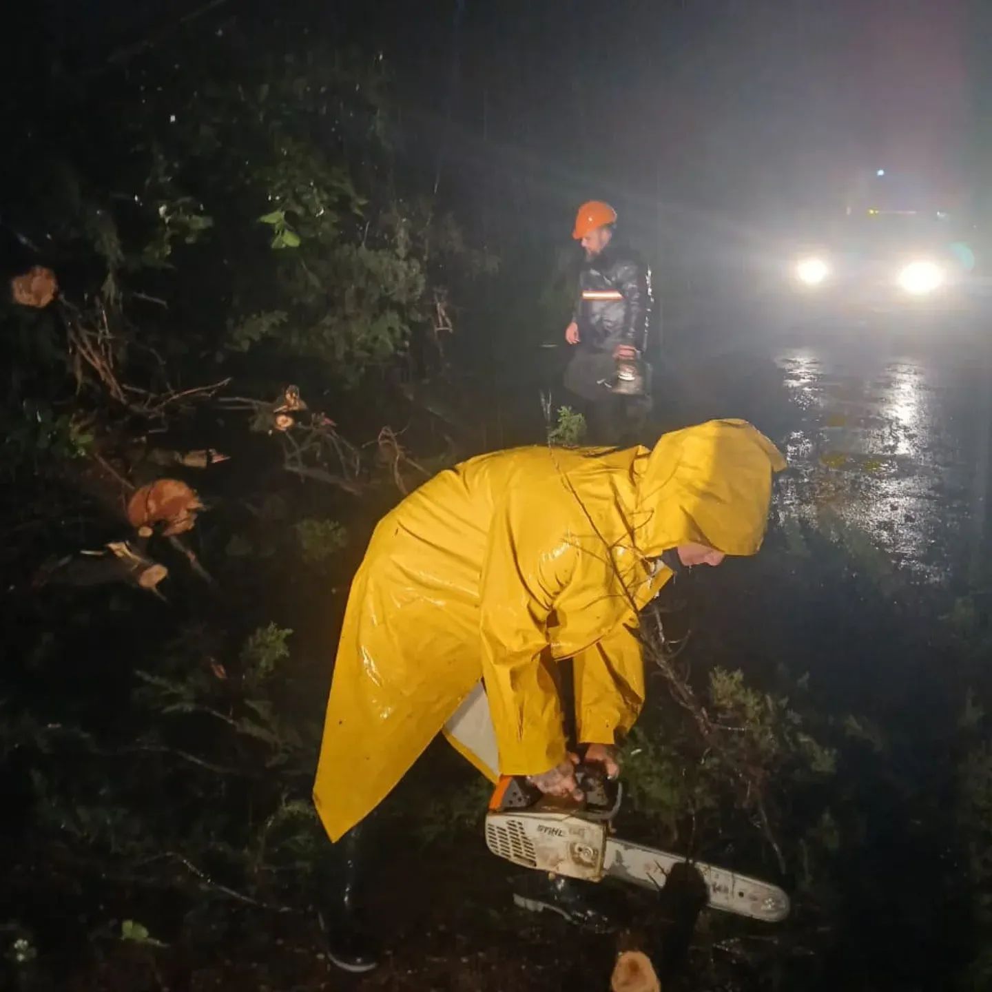 Hubo inundaciones en calles de algunos barrios y caída de árboles. Defensa Civil estuvo trabajando en distintos