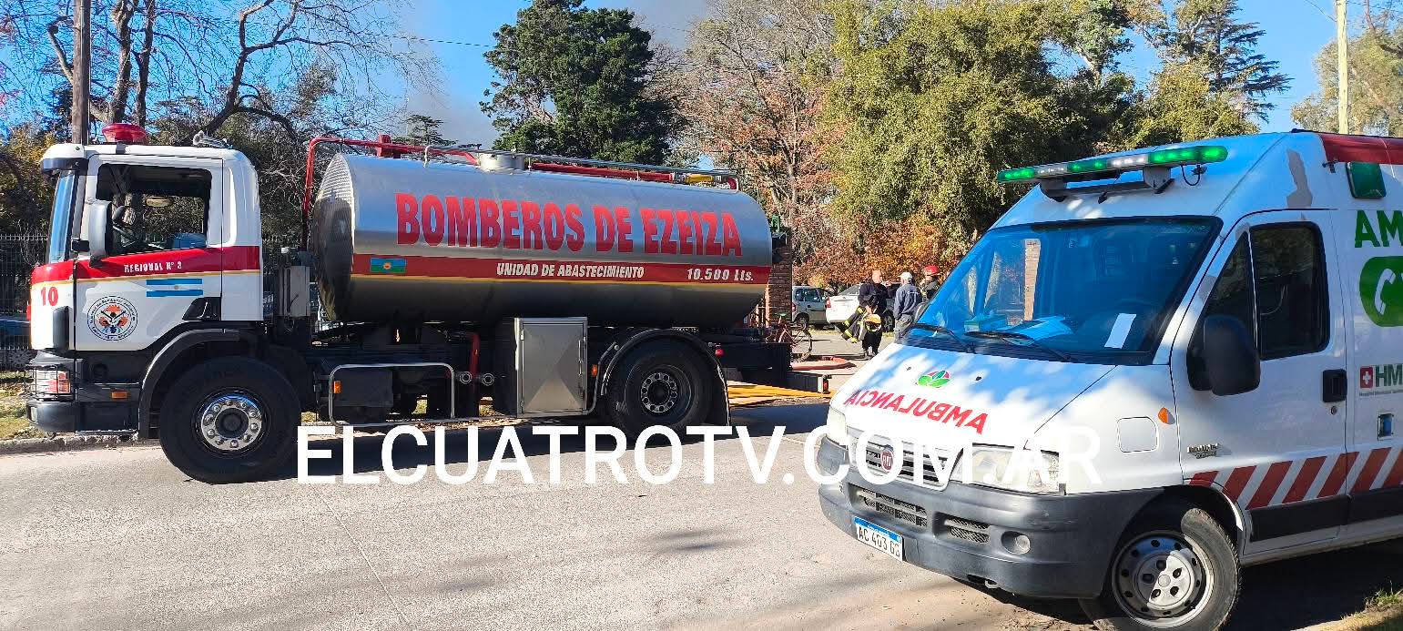 Incendio en una fábrica de cables de Monte Grande