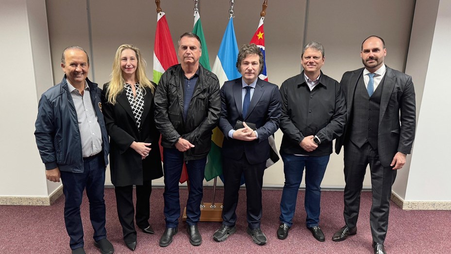 Encuentro clave de Milei, Bolsonaro y dos gobernadores conservadores de Brasil