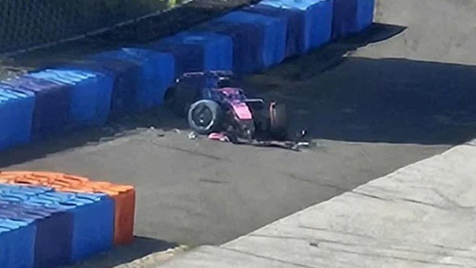 Colapinto sufrió un accidente en las pruebas de neumáticos de Alpine en Hungría