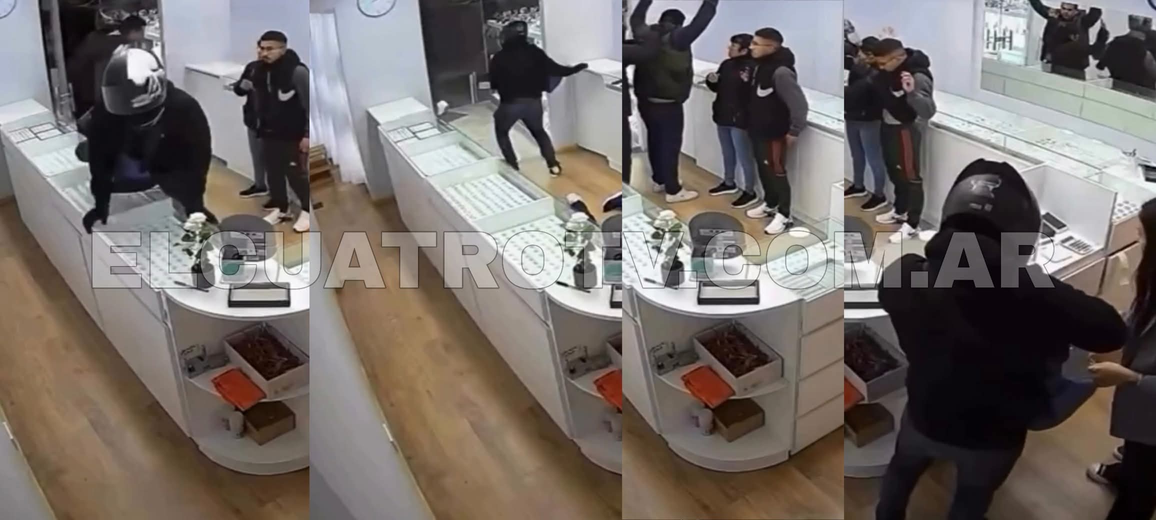 Violento robo en una joyería a dos cuadras de la Municipalidad de Esteban Echeverría