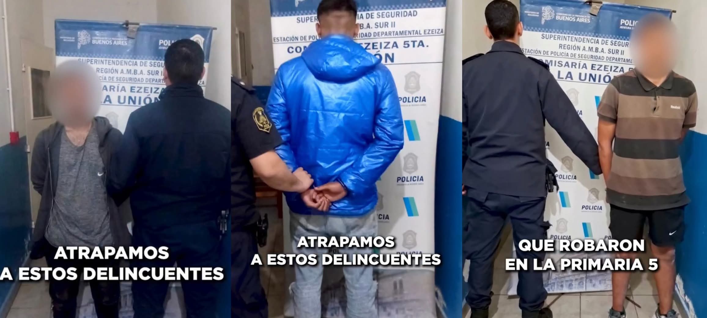 Robaron en una escuela de Ezeiza y fueron detenidos 